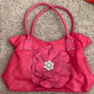 Pink flower purse